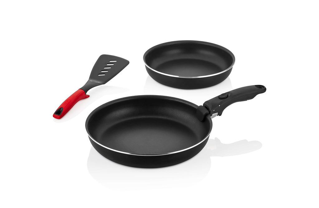 Nonstick Cookware Set With Removable Handles Pots And Pans